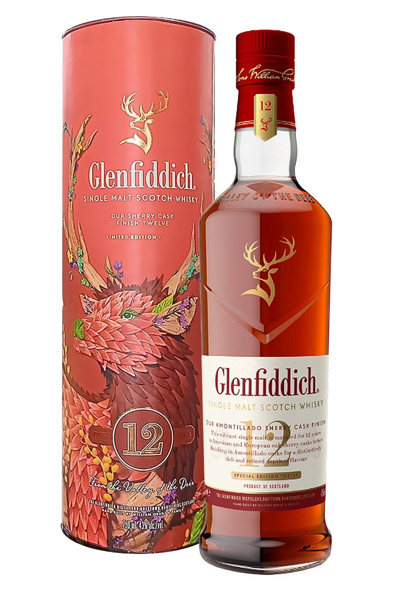 Glenfiddich 12 Years Sherry Cask Finish Single Malt Scotch Whisky