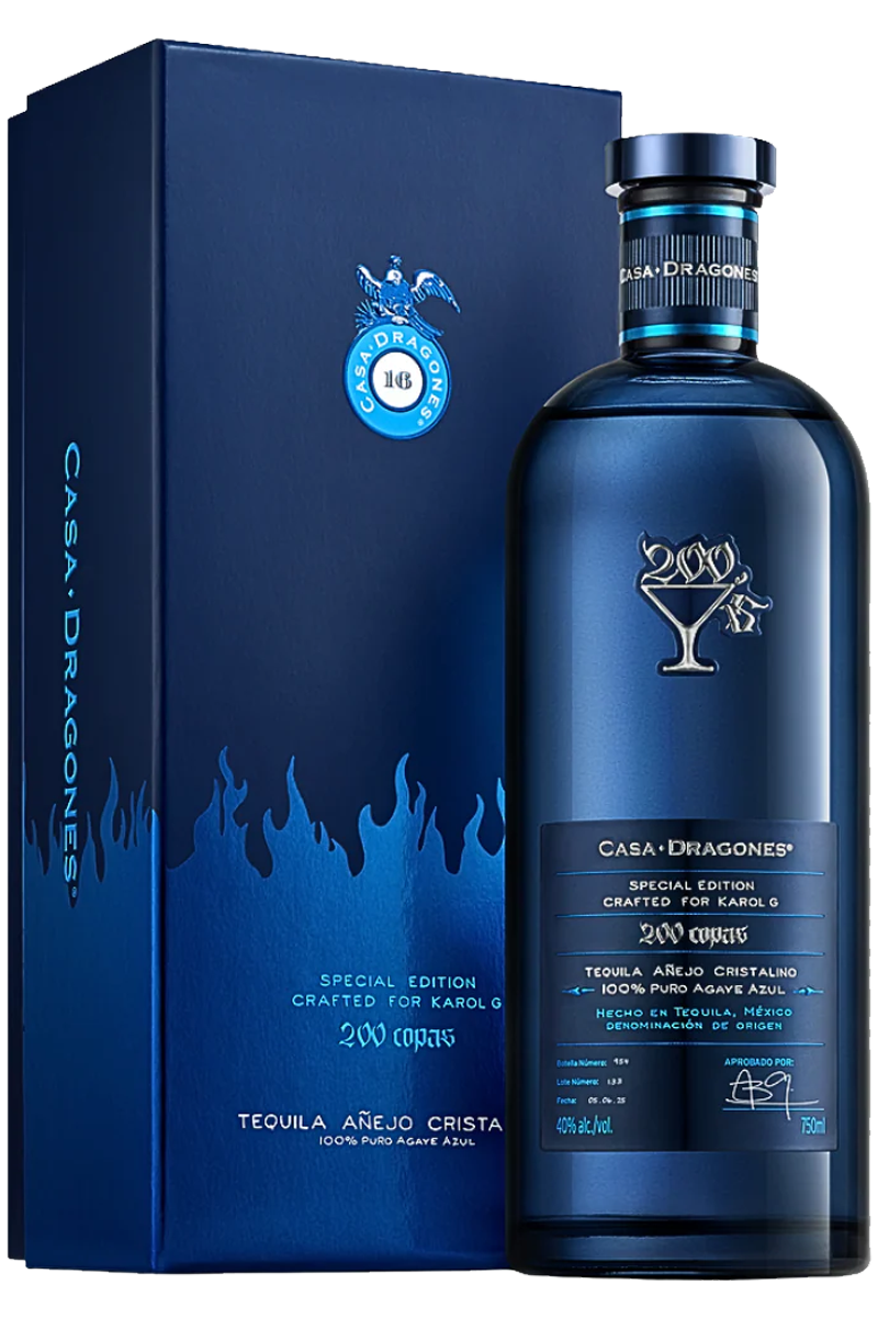 Casa Dragones Karol G 200 Copas Añejo Cristalino Tequila